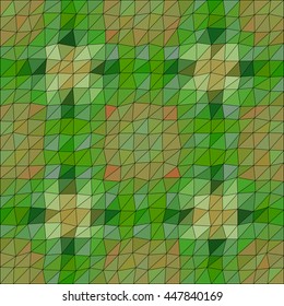 Kaleidoscopic low poly triangle style vector mosaic background