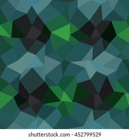 Kaleidoscopic low poly triangle style vector mosaic background
