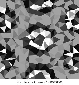 Kaleidoscopic low poly triangle style vector mosaic background