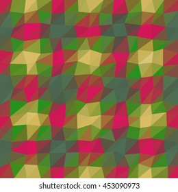Kaleidoscopic low poly triangle style vector mosaic background