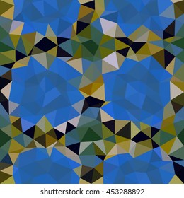 Kaleidoscopic low poly triangle style vector mosaic background