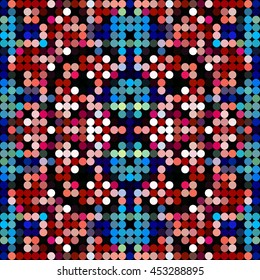 Kaleidoscopic low poly triangle style vector mosaic background