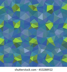 Kaleidoscopic low poly triangle style vector mosaic background