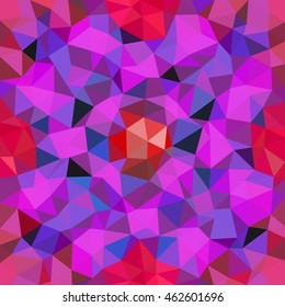 Kaleidoscopic low poly triangle style vector mosaic background