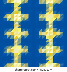 Kaleidoscopic low poly triangle style vector mosaic background