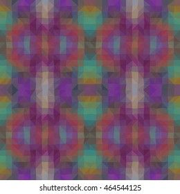 Kaleidoscopic low poly triangle style vector mosaic background
