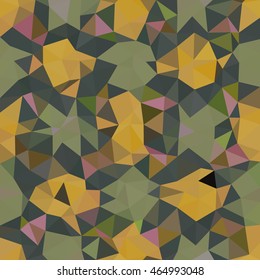 Kaleidoscopic low poly triangle style vector mosaic background