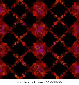 Kaleidoscopic low poly triangle style vector mosaic background