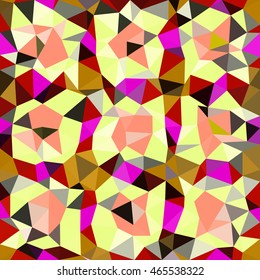 Kaleidoscopic low poly triangle style vector mosaic background