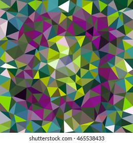 Kaleidoscopic low poly triangle style vector mosaic background