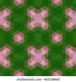 Kaleidoscopic low poly triangle style vector mosaic background