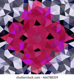 Kaleidoscopic low poly triangle style vector mosaic background