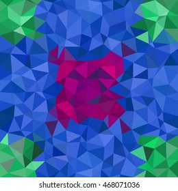 Kaleidoscopic low poly triangle style vector mosaic background