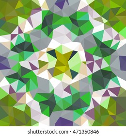 Kaleidoscopic low poly triangle style vector mosaic background