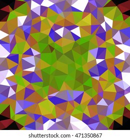 Kaleidoscopic low poly triangle style vector mosaic background
