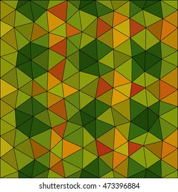 Kaleidoscopic low poly triangle style vector mosaic background