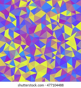 Kaleidoscopic low poly triangle style vector mosaic background