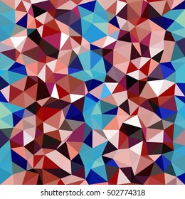 Kaleidoscopic low poly triangle style vector mosaic background