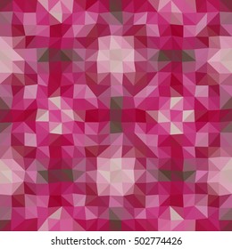 Kaleidoscopic low poly triangle style vector mosaic background