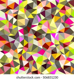Kaleidoscopic low poly triangle style vector mosaic background