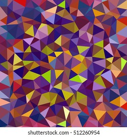 Kaleidoscopic low poly triangle style vector mosaic background