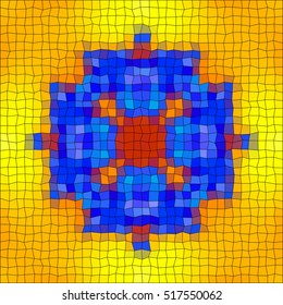 Kaleidoscopic low poly triangle style vector mosaic background
