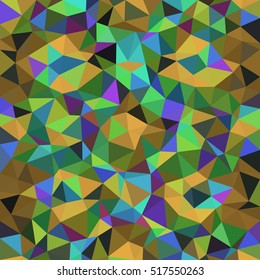 Kaleidoscopic low poly triangle style vector mosaic background
