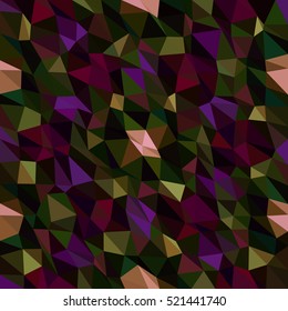 Kaleidoscopic low poly triangle style vector mosaic background