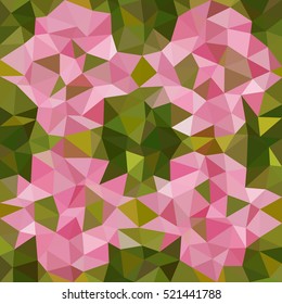 Kaleidoscopic low poly triangle style vector mosaic background