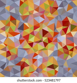 Kaleidoscopic low poly triangle style vector mosaic background