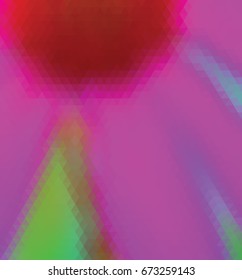 Kaleidoscopic low poly triangle style vector mosaic background