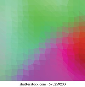 Kaleidoscopic low poly triangle style vector mosaic background