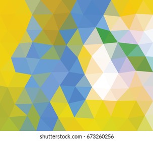 Kaleidoscopic low poly triangle style vector mosaic background