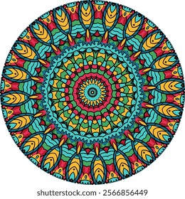 Kaleidoscopic Mandala Artwork Featuring Symmetry Layers