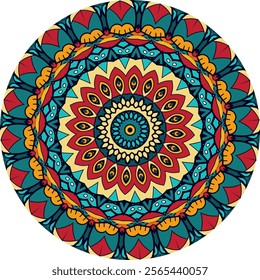 Kaleidoscopic Mandala for Interior Decor and Mindful Meditation Practices