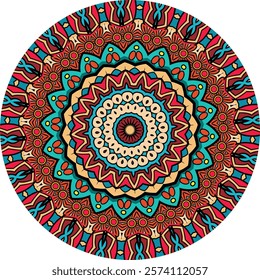 Kaleidoscopic Mandala for Interior Decor and Mindful Meditation Practices