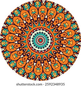 Kaleidoscopic Mandala for Interior Decor and Mindful Meditation Practices