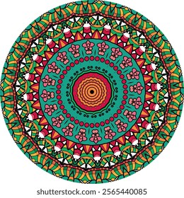 Kaleidoscopic Mandala for  Mindful Meditation Practices