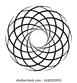 Kaleidoscopic mandalas are inspired by various symmetrical Indian symbols with a set of yoga circles. Buddhism, spiritual tattoos. Mystical symbols or related to the sacred.