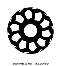 Kaleidoscopic mandalas are inspired by various symmetrical Indian symbols with a set of yoga circles. Buddhism, spiritual tattoos. Mystical symbols or related to the sacred.