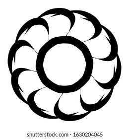 Kaleidoscopic mandalas are inspired by various symmetrical Indian symbols with a set of yoga circles. Buddhism, spiritual tattoos. Mystical symbols or related to the sacred.