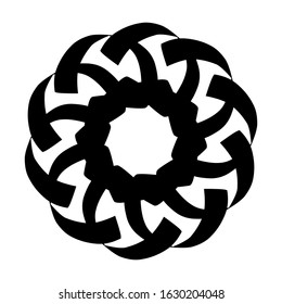 Kaleidoscopic mandalas are inspired by various symmetrical Indian symbols with a set of yoga circles. Buddhism, spiritual tattoos. Mystical symbols or related to the sacred.
