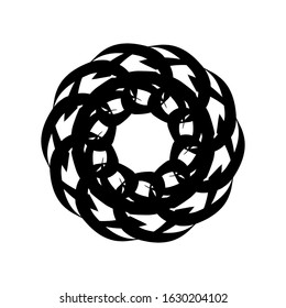 Kaleidoscopic mandalas are inspired by various symmetrical Indian symbols with a set of yoga circles. Buddhism, spiritual tattoos. Mystical symbols or related to the sacred.