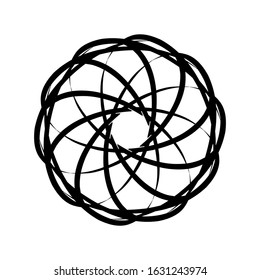 Kaleidoscopic mandalas are inspired by various symmetrical Indian symbols with a set of yoga circles. Buddhism, spiritual tattoos. Mystical symbols or related to the sacred.