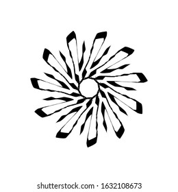 Kaleidoscopic mandalas are inspired by various symmetrical Indian symbols with a set of yoga circles. Buddhism, spiritual tattoos. Mystical symbols or related to the sacred.