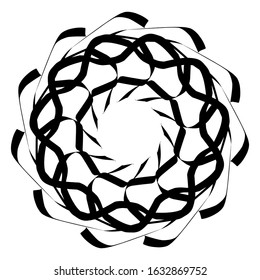 Kaleidoscopic mandalas are inspired by various symmetrical Indian symbols with a set of yoga circles. Buddhism, spiritual tattoos. Mystical symbols or related to the sacred.