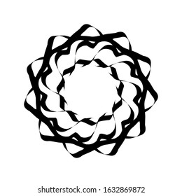 Kaleidoscopic mandalas are inspired by various symmetrical Indian symbols with a set of yoga circles. Buddhism, spiritual tattoos. Mystical symbols or related to the sacred.