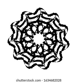 Kaleidoscopic mandalas are inspired by various symmetrical Indian symbols with a set of yoga circles. Buddhism, spiritual tattoos. Mystical symbols or related to the sacred