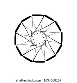 Kaleidoscopic mandalas are inspired by various symmetrical Indian symbols with a set of yoga circles. Buddhism, spiritual tattoos. Mystical symbols or related to the sacred.