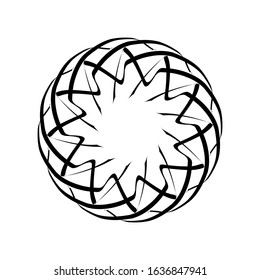Kaleidoscopic mandalas are inspired by various symmetrical Indian symbols with a set of yoga circles. Buddhism, spiritual tattoos. Mystical symbols or related to the sacred.